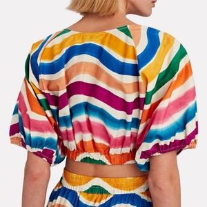NWOT Dancing Stripes Farm Rio Skirt and Crop Top Set
